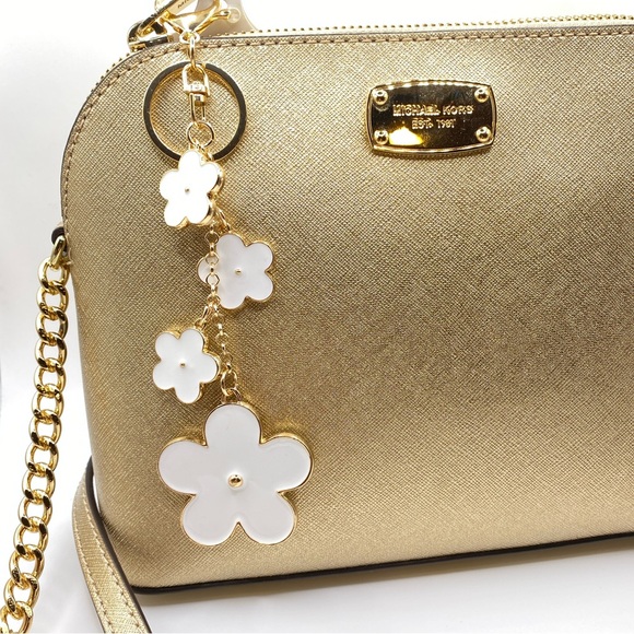 🍒 PINK or RED Designer-Inspired Rhinestone Cherries Keychain/ Purse/Bag Charm - Picture 14 of 16